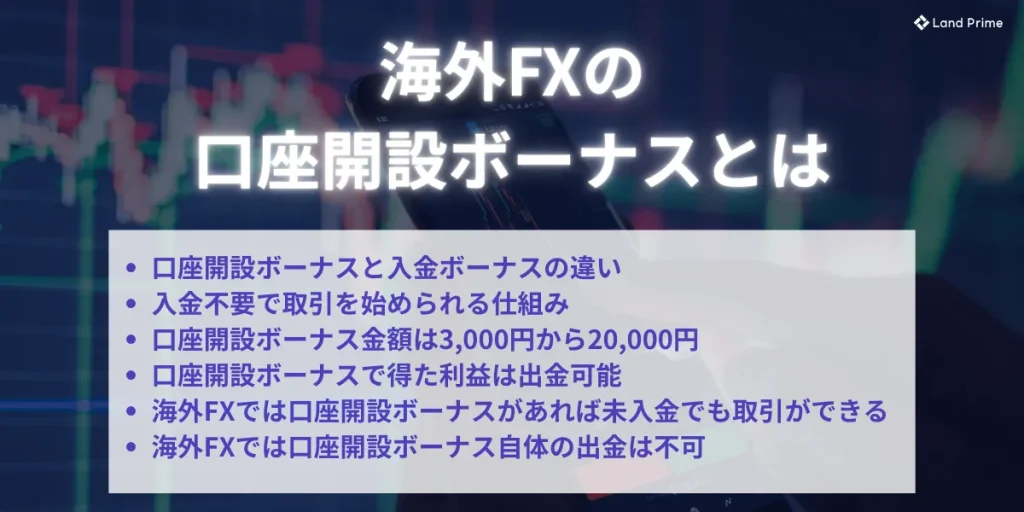 海外FXの口座開設ボーナスとは