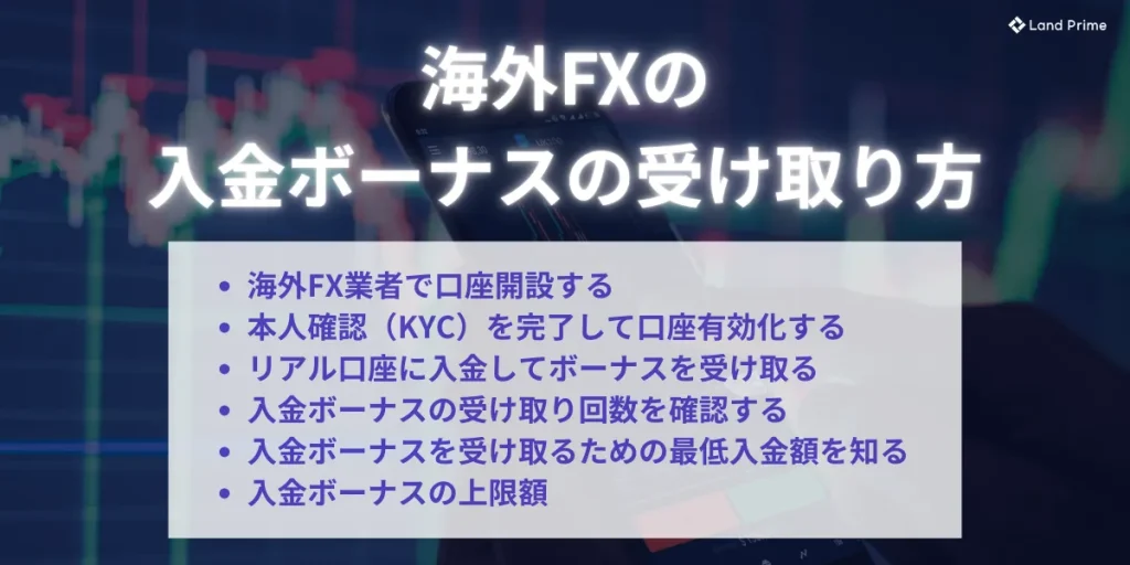 入金ボーナスの受け取り方