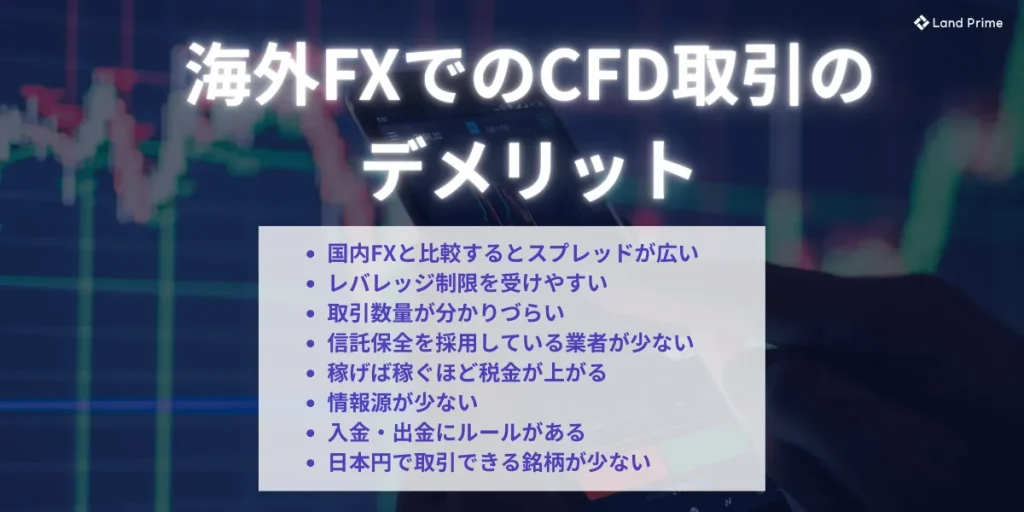 海外FXでのCFD取引のデメリット