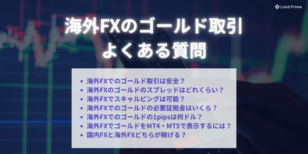 海外FXのゴールド取引に関してよくある質問