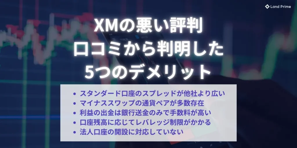 XMの悪い評判・口コミから判明した5つのデメリット