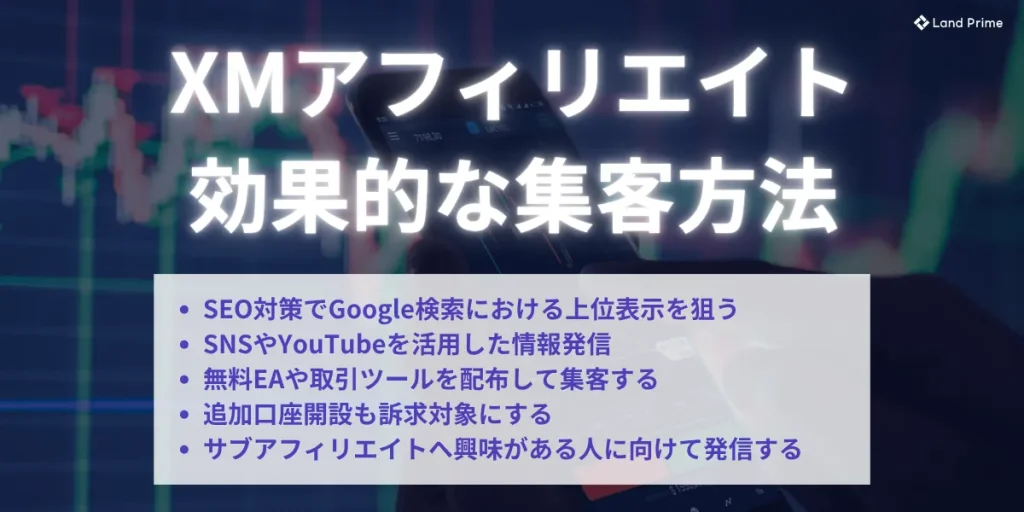 XMアフィリエイトにおける効果的な集客方法