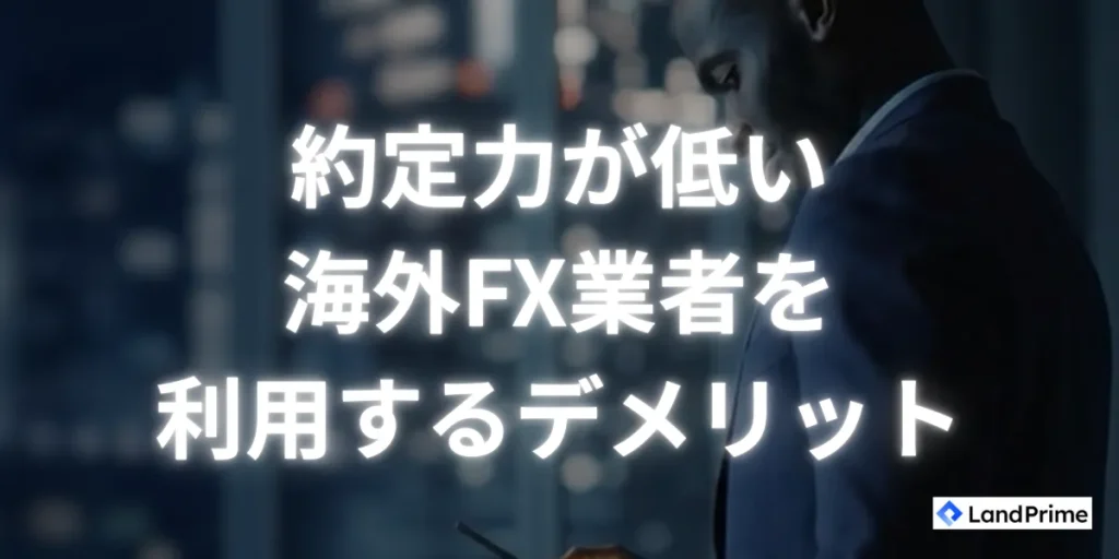 約定力が低い海外FX業者を利用するデメリット