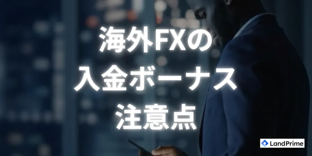 海外FXの入金ボーナスの注意点とルール