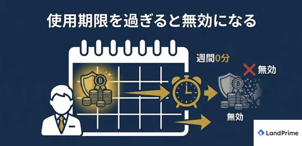 使用期限を過ぎると無効になる