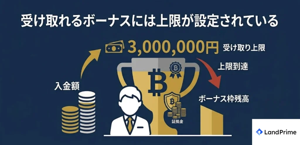 受け取れるボーナスには上限が設定されている