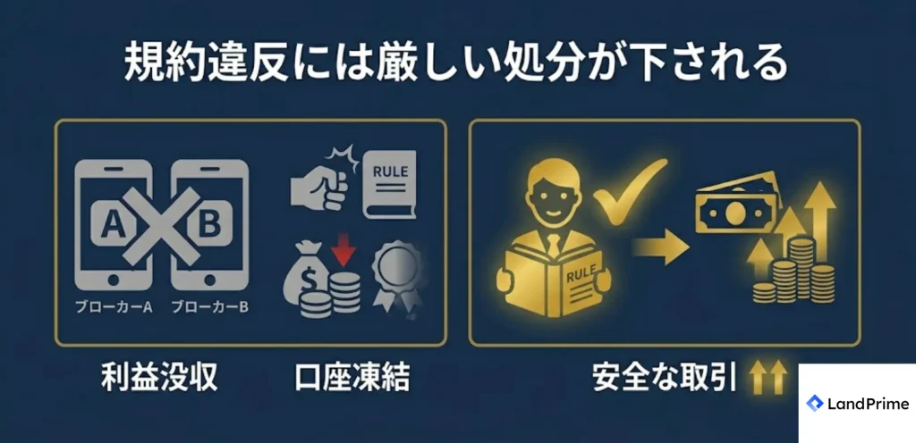 規約違反には厳しい処分が下される