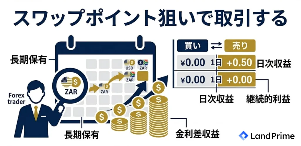 スワップポイント狙いで取引する