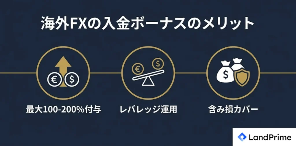 海外FXの入金ボーナスのメリット