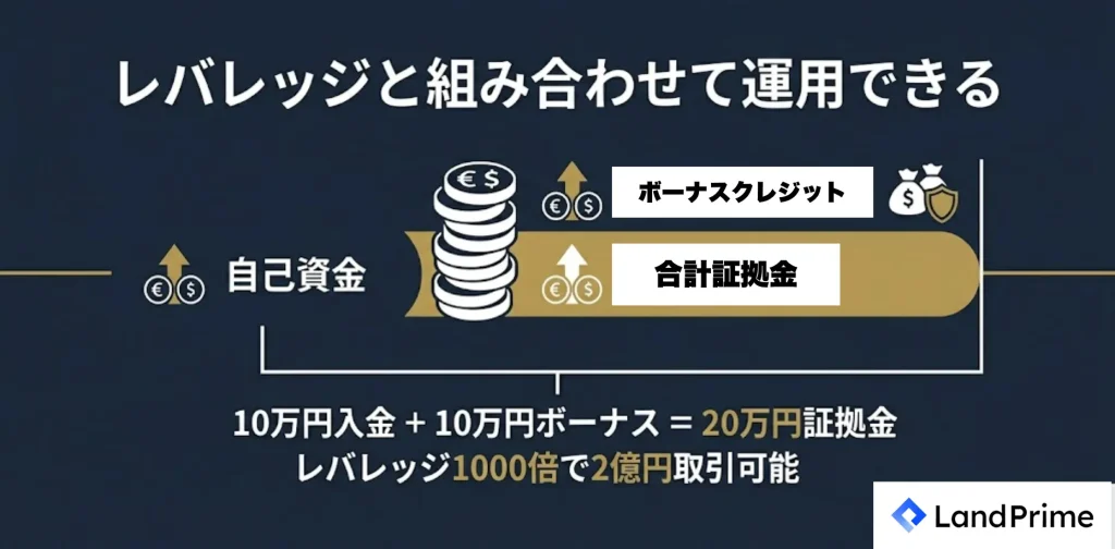 レバレッジと組み合わせて運用できる
