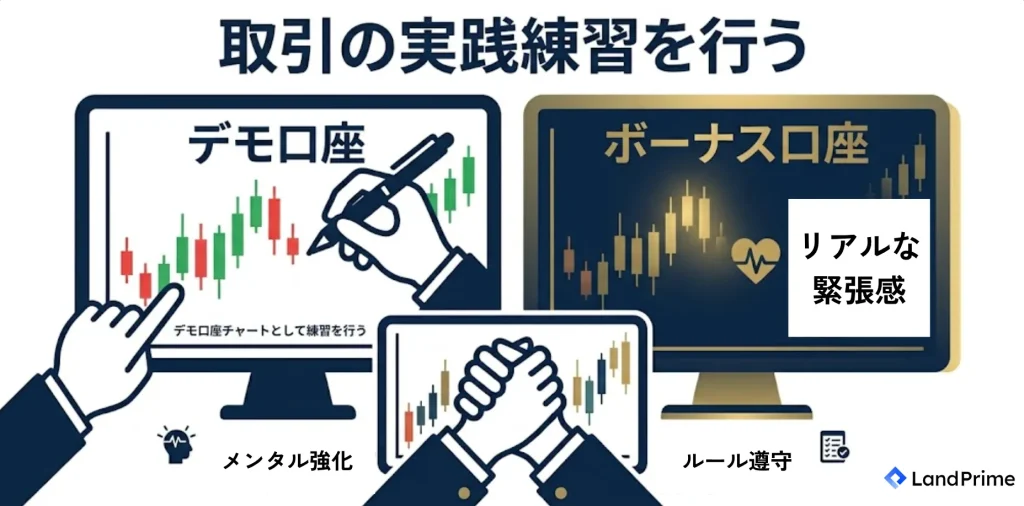 取引の実践練習を行う