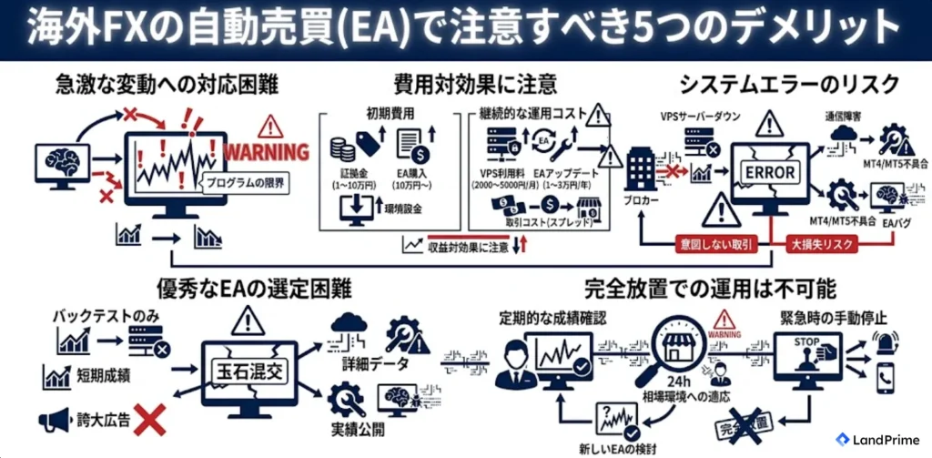 海外FXの自動売買(EA)で注意すべきデメリット