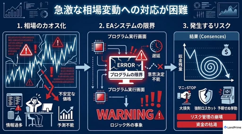 急激な相場変動への対応が困難