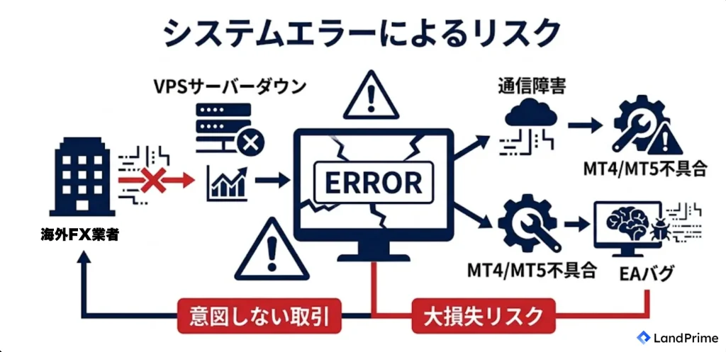 システムエラーによるリスク