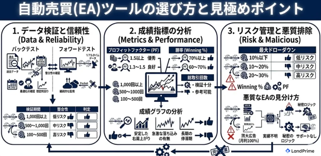 自動売買(EA)ツールの選び方と見極めポイント