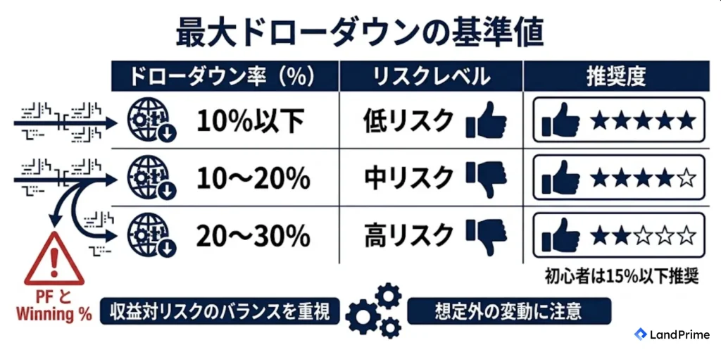 最大ドローダウンの基準値