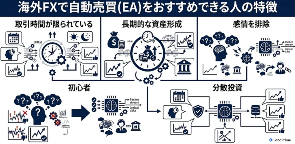 海外FXで自動売買(EA)をおすすめできる人の特徴