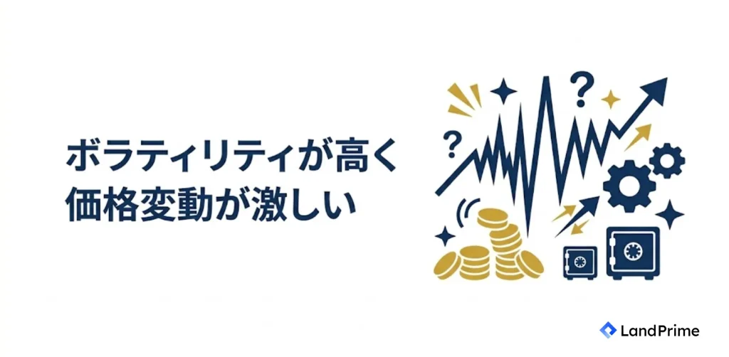 ボラティリティが高く価格変動が激しい