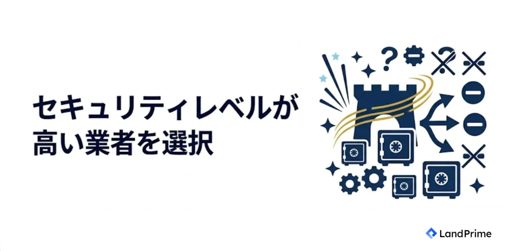 セキュリティレベルが高い業者を選択