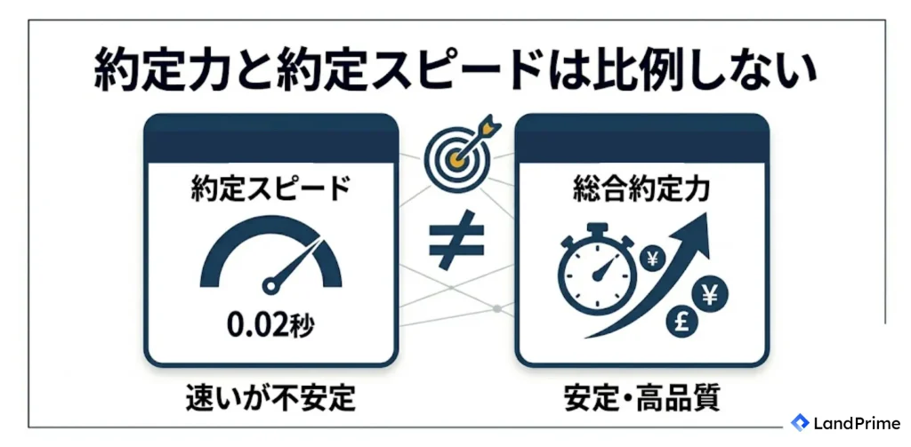 約定力と約定スピードは比例しない