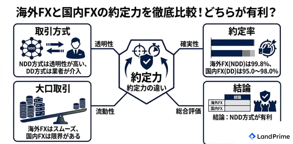 海外FXと国内FXの約定力を徹底比較！どちらが有利？
