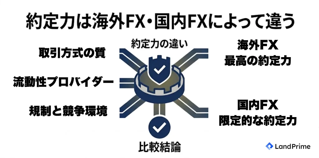 約定力は海外FX・国内FXによって違う