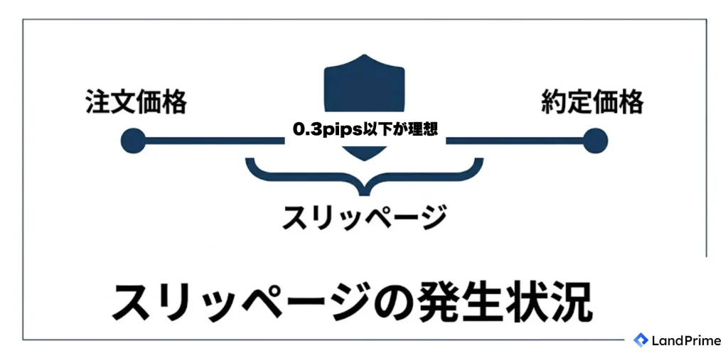 スリッページの発生状況を確認する