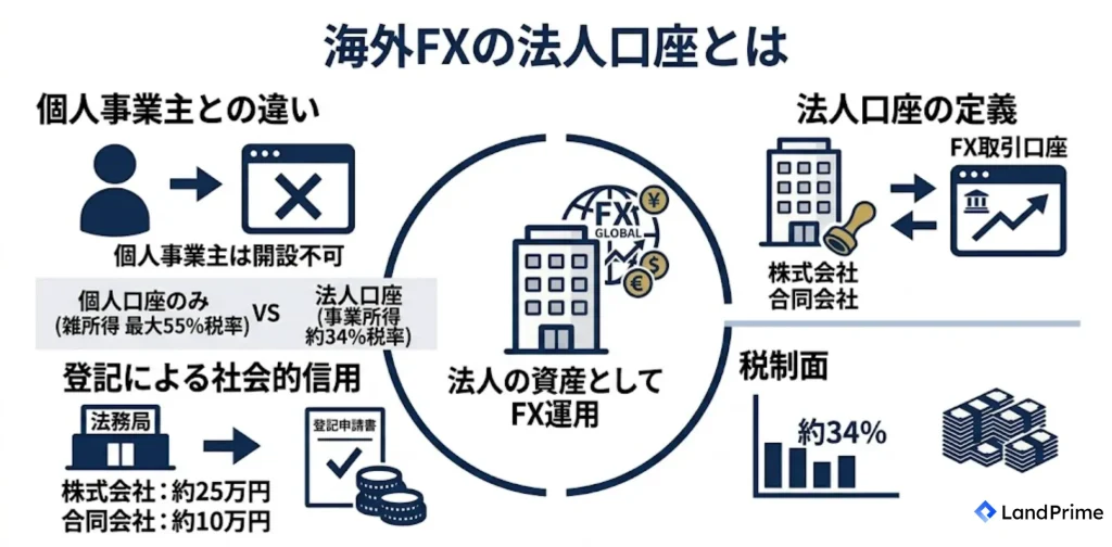 海外FXの法人口座とは