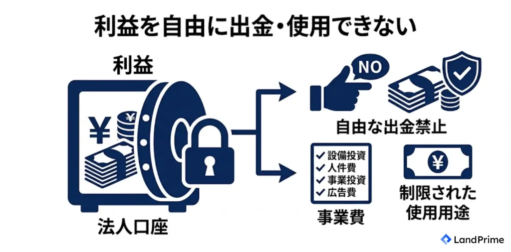 利益を自由に出金・使用できない