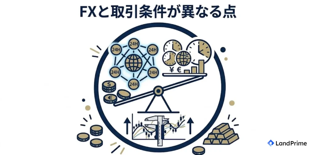 FXと取引条件が異なる点