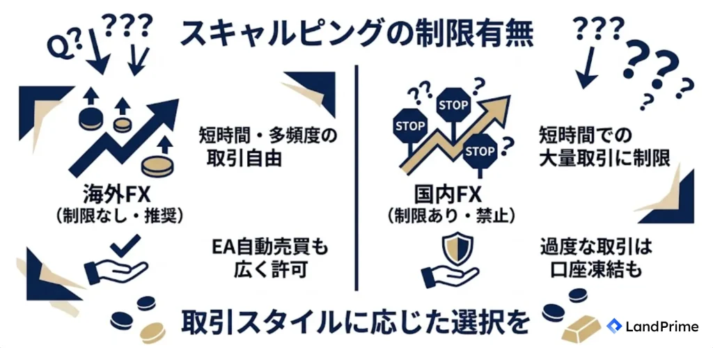 スキャルピングの制限有無