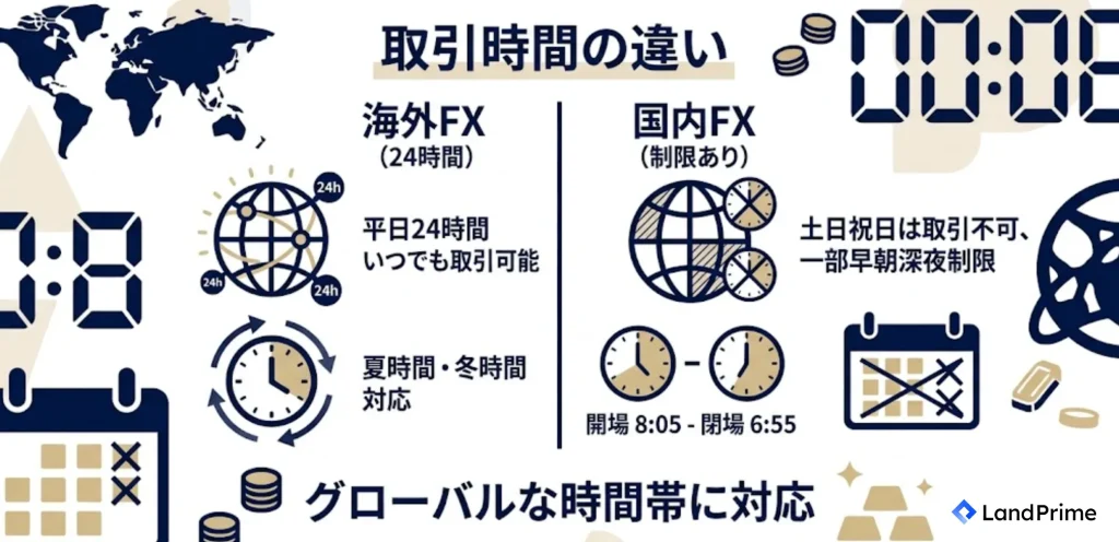 取引時間の違い
