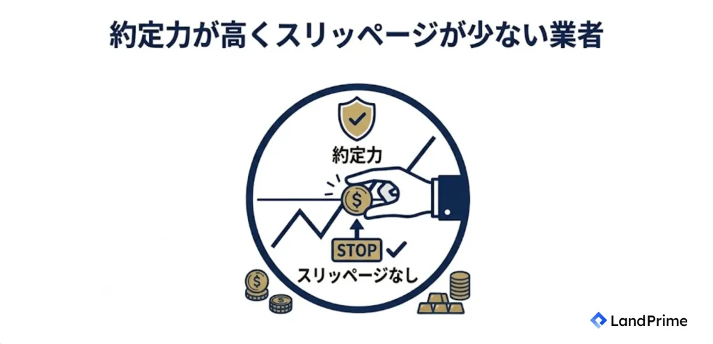 約定力が高くスリッページが少ない業者