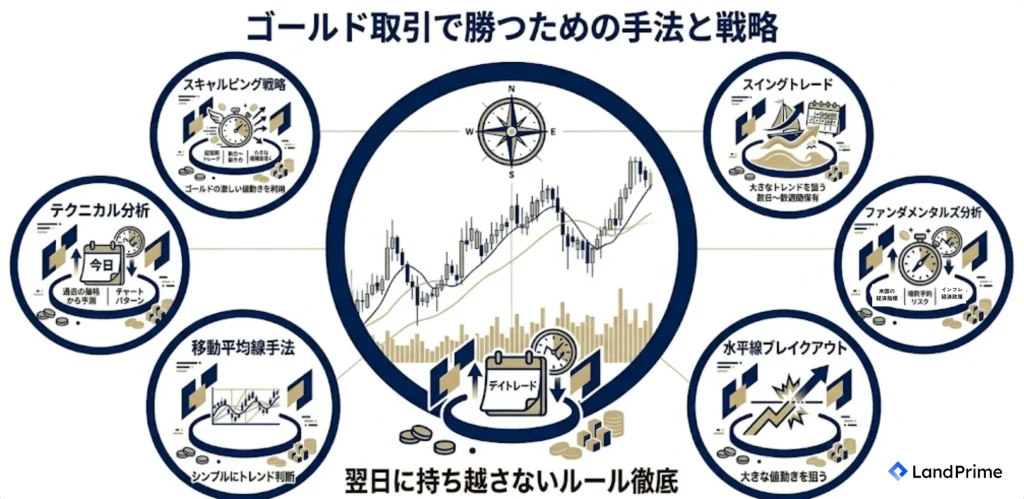 ゴールド取引で勝つための手法と戦略