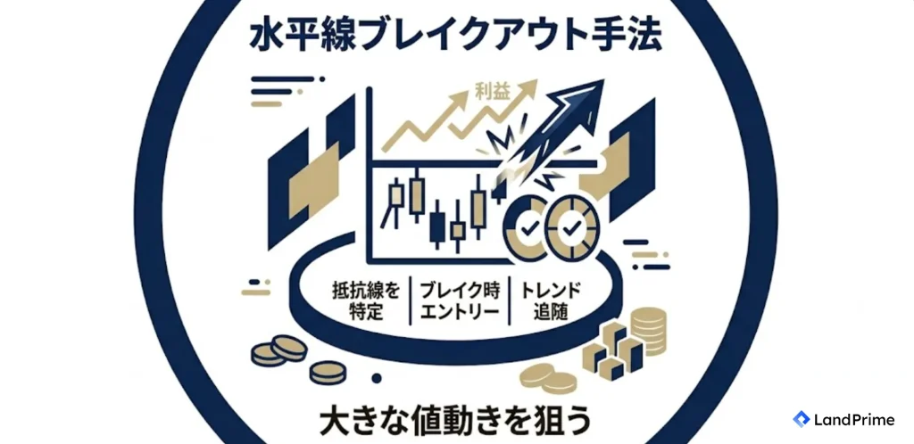 水平線ブレイクアウト手法