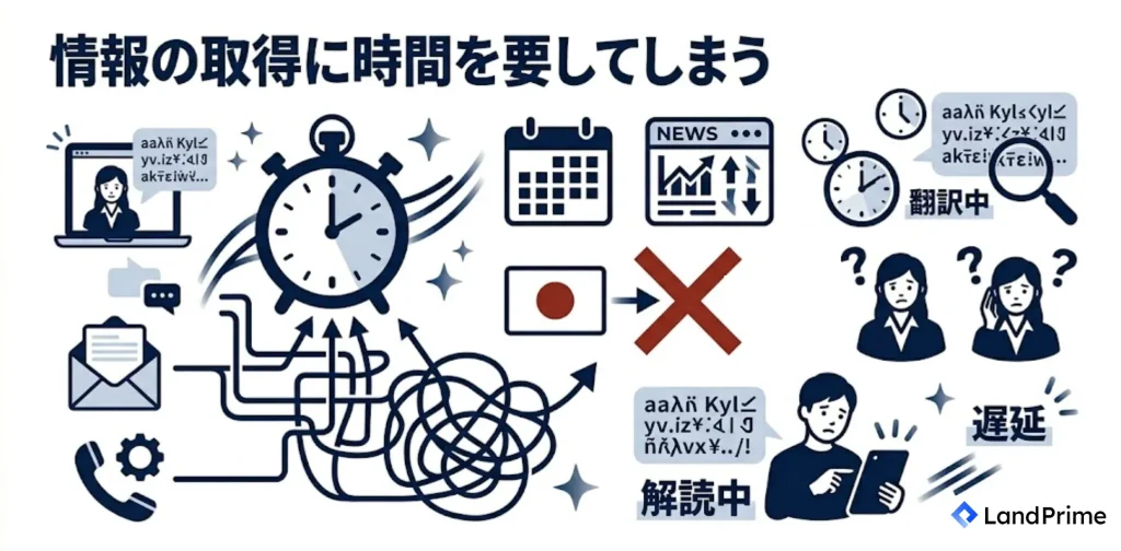 情報の取得に時間を要してしまう