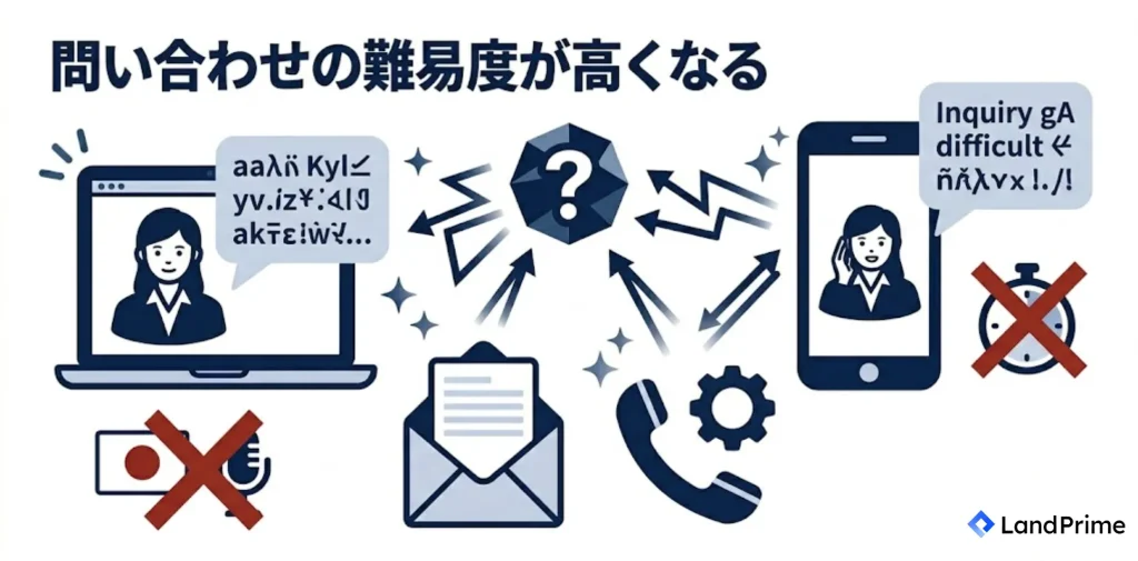 問い合わせの難易度が高くなる