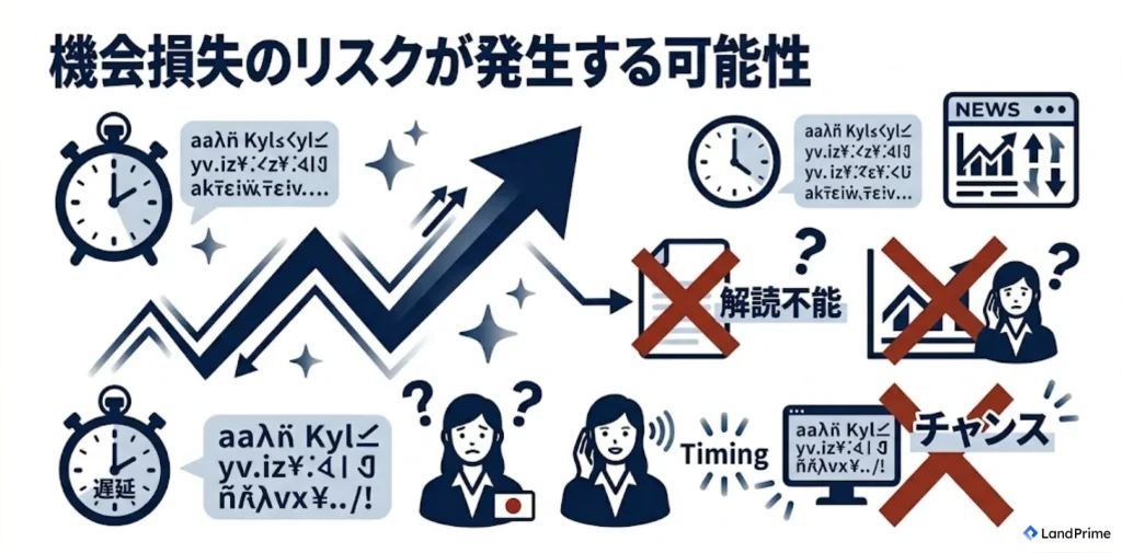 機会損失のリスクが発生する可能性