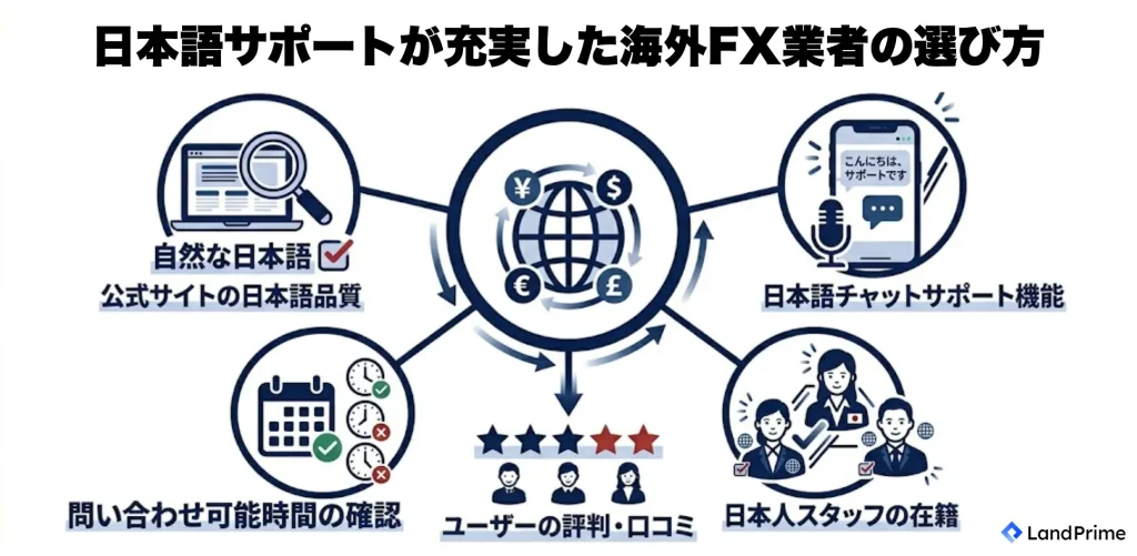 日本語サポートが充実した海外FX業者の選び方