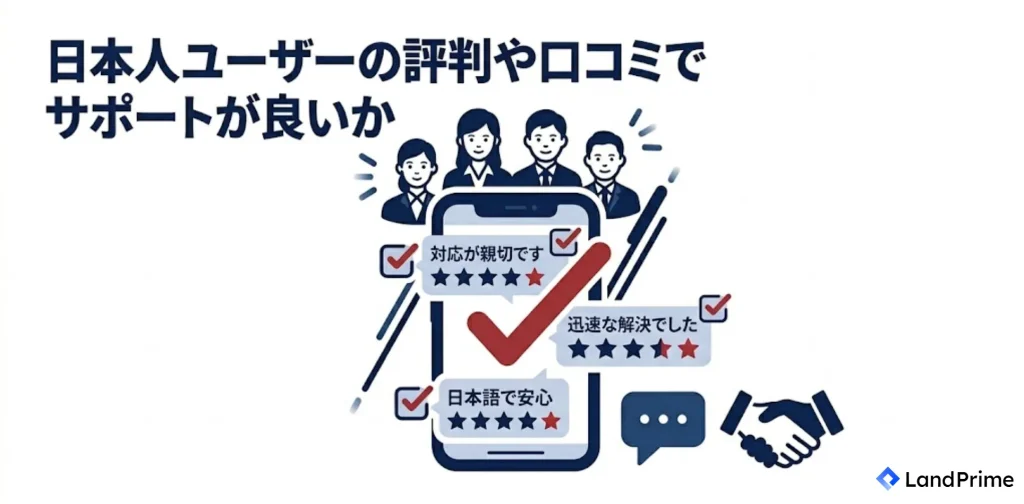 日本人ユーザーの評判や口コミでサポートが良いか