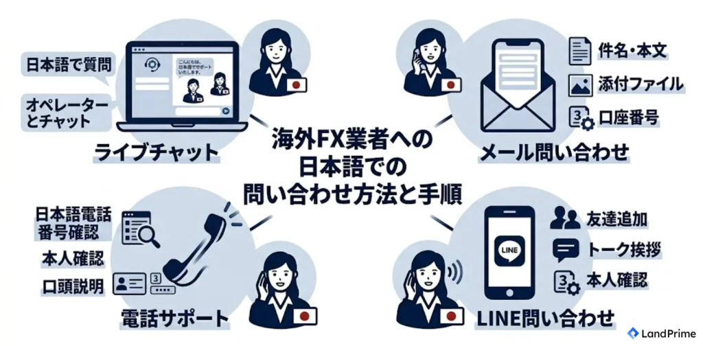 海外FX業者への日本語での問い合わせ方法と手順