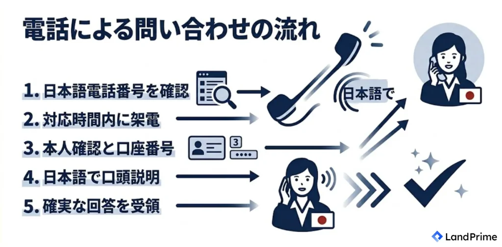 電話による問い合わせの流れ