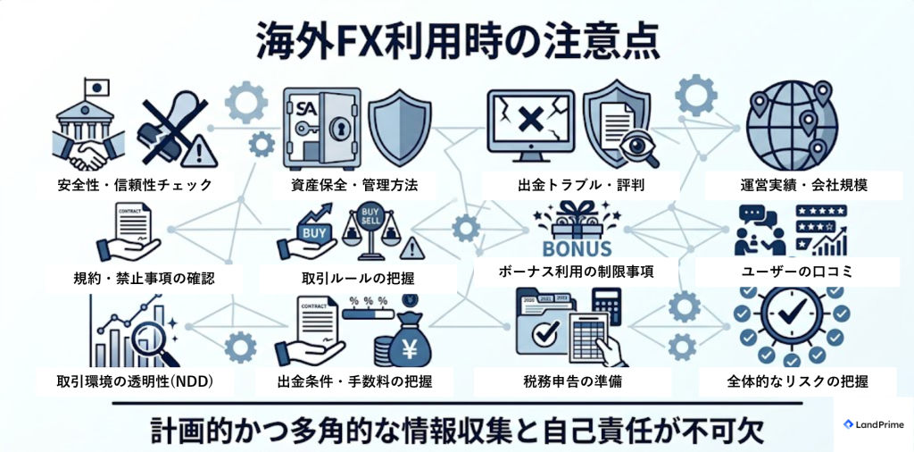 海外FX利用時の注意点