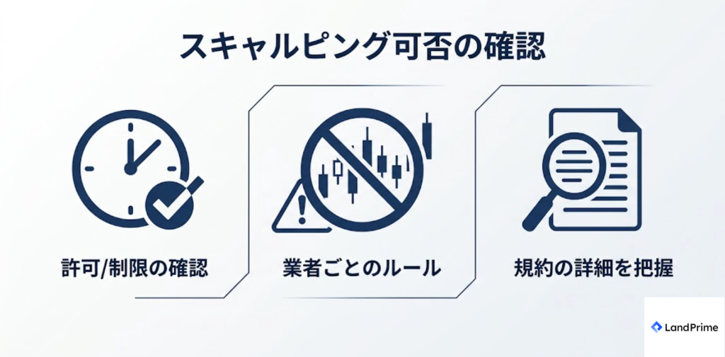 スキャルピング可否の確認