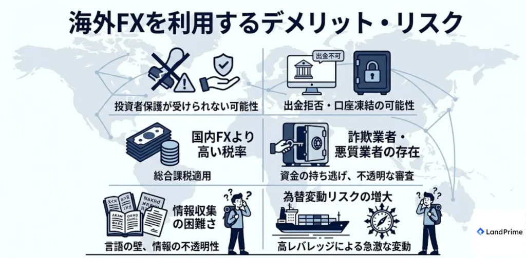 海外FXを利用するデメリット・リスク