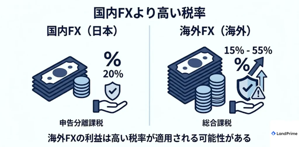 国内FXより高い税率