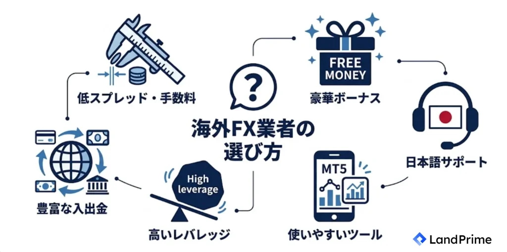 海外FX業者の選び方