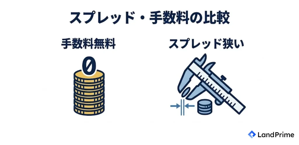 スプレッド・手数料の比較