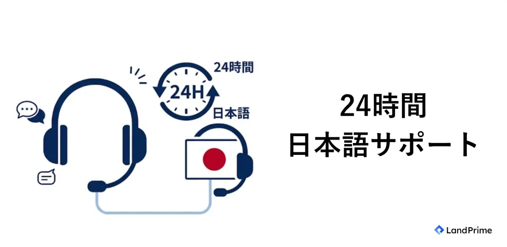 24時間日本語サポート