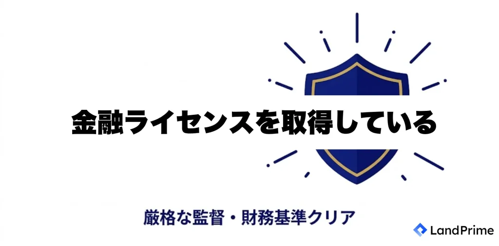 金融ライセンスを取得している